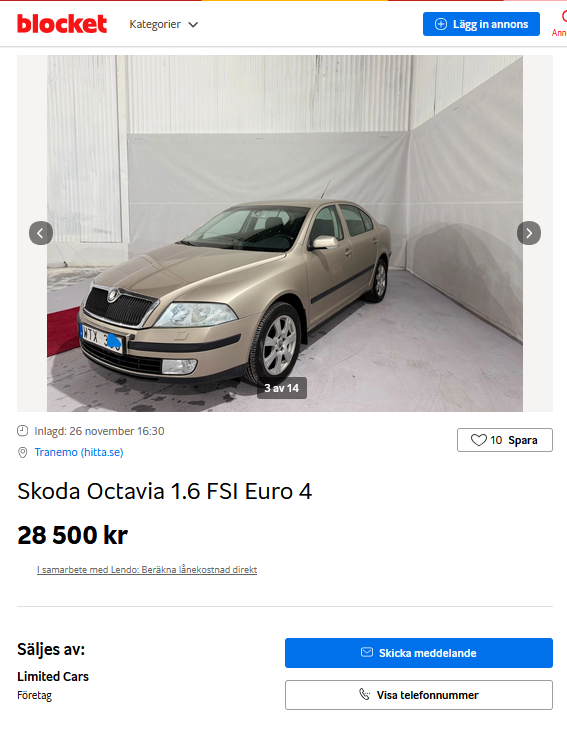 Skoda Octavia 1.6 FSI Euro 4